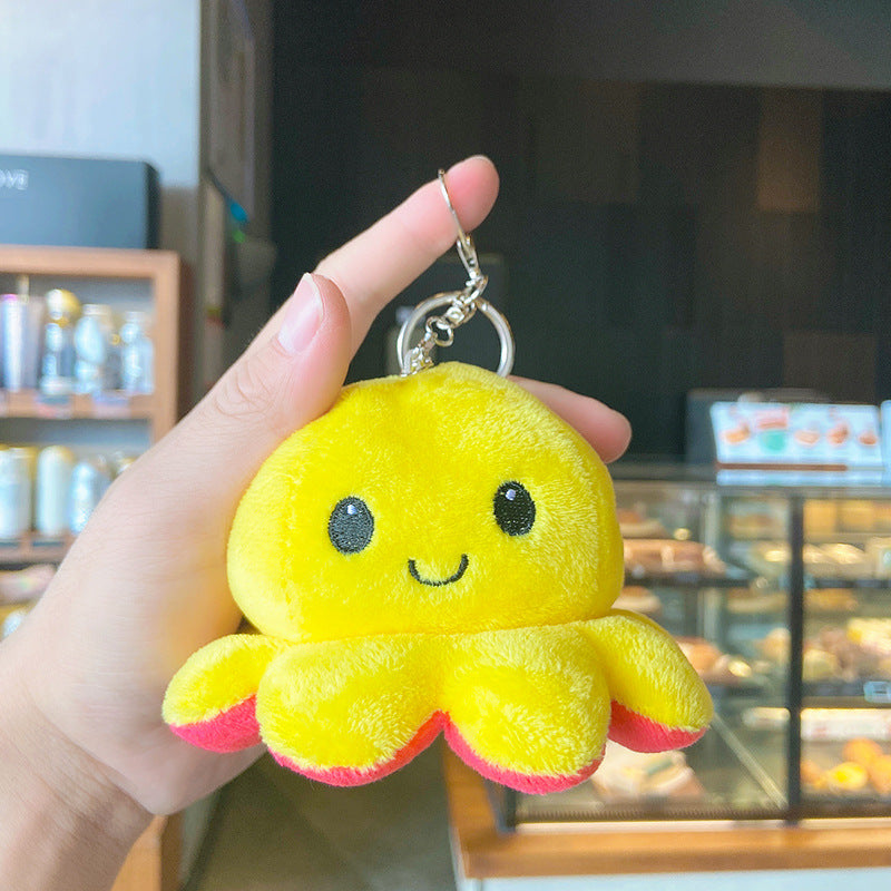 Reversible Octopus Plush Keychain