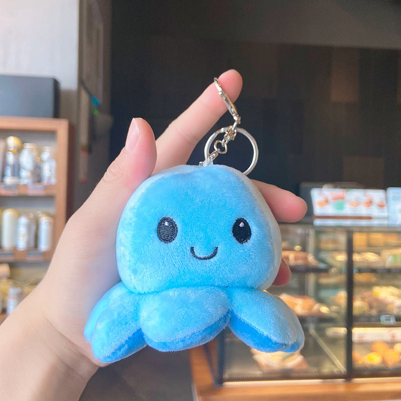 Reversible Octopus Plush Keychain