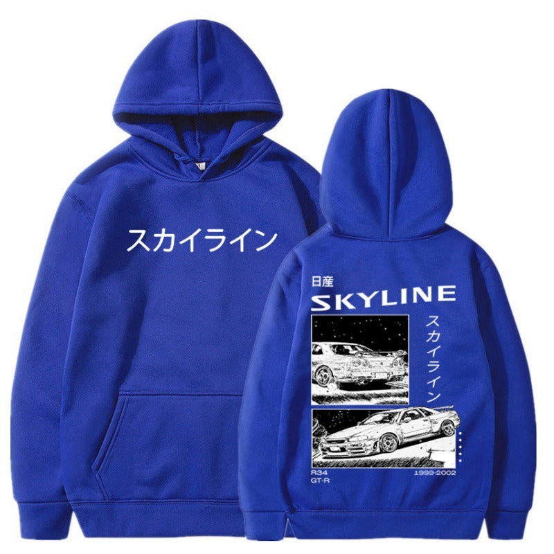 Initial D AE86 Drift Hoodie – Retro Anime Pullover Sweatshirt