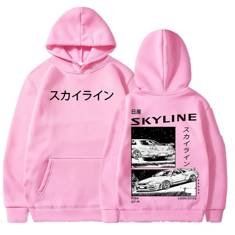 Initial D AE86 Drift Hoodie – Retro Anime Pullover Sweatshirt