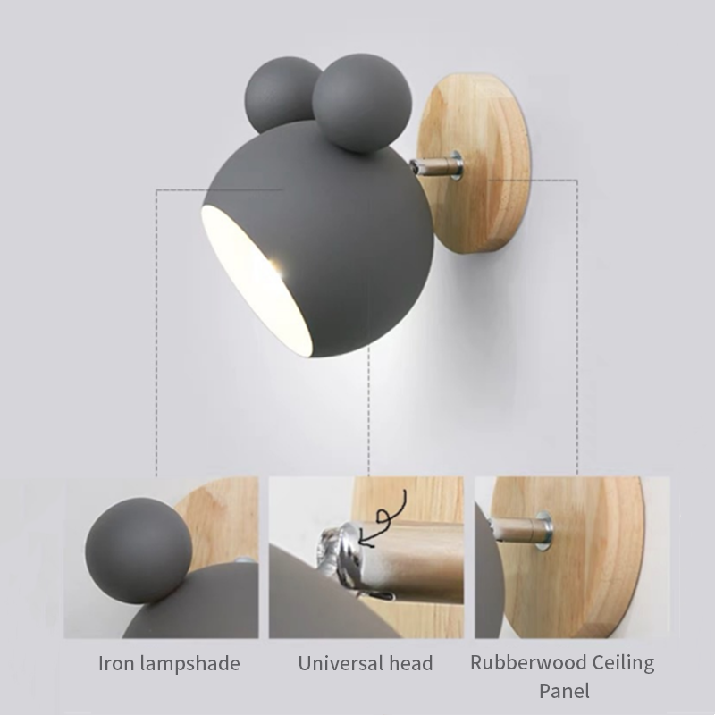 Nordic Macaron Wall Lamp – Cute Decorative Bedside Light