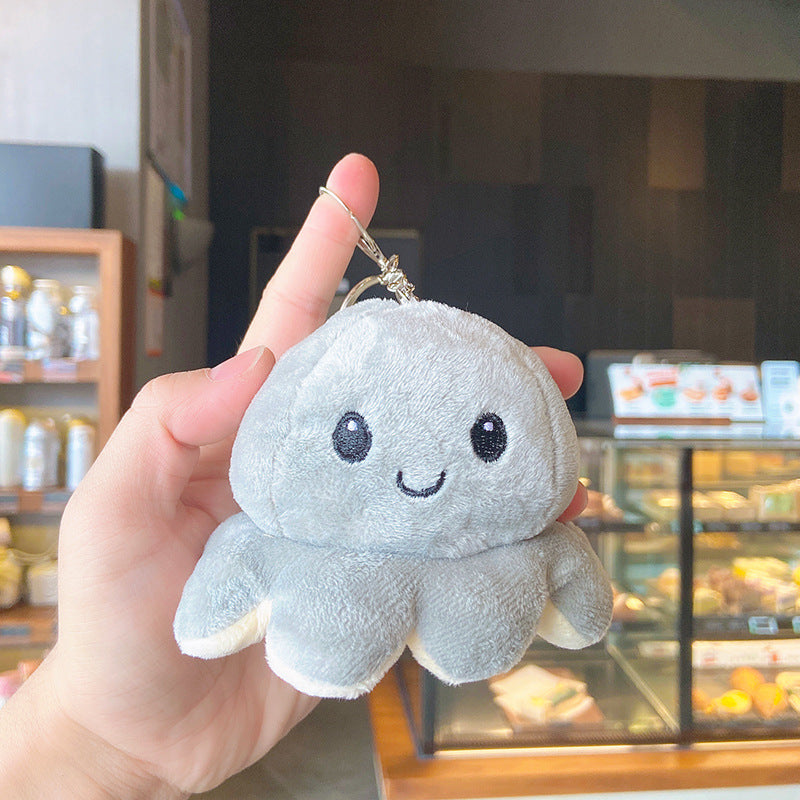Reversible Octopus Plush Keychain