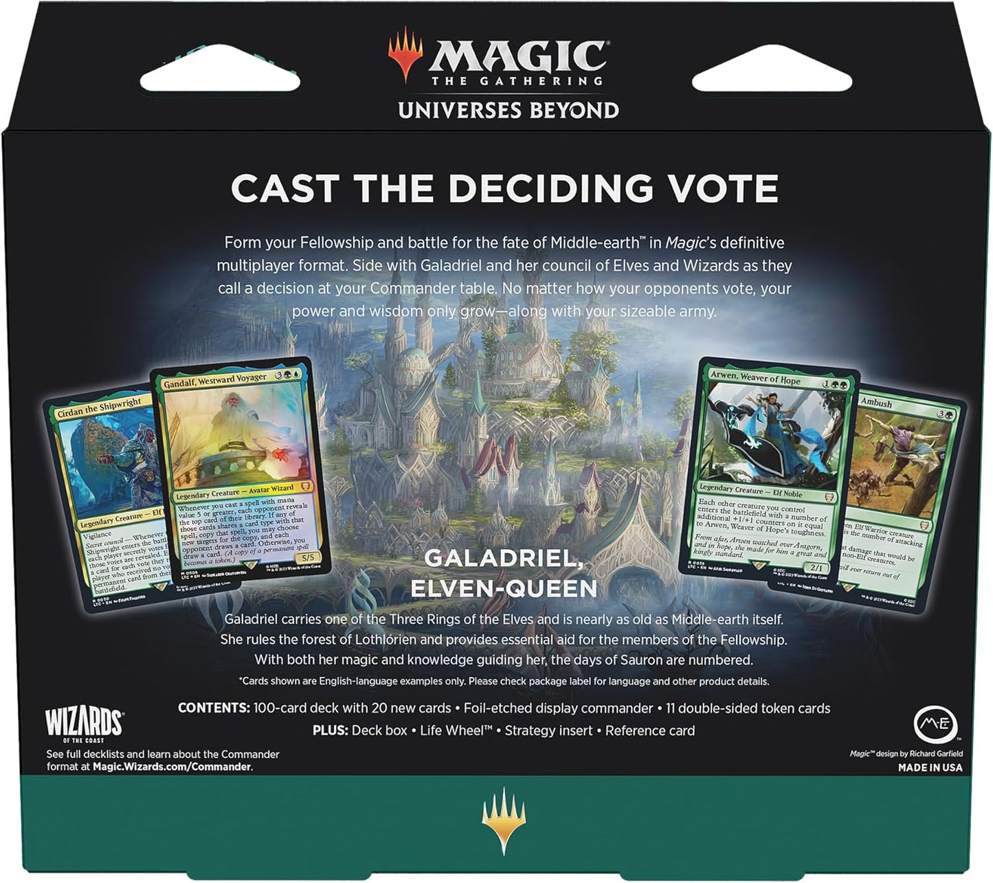 MTG Commander Deck – Tales of Middle-Earth: Elven Council (100 Cards + Bonus Pack)
