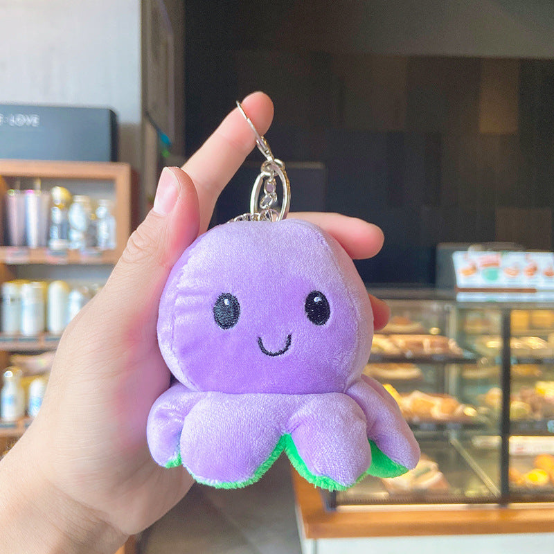 Reversible Octopus Plush Keychain