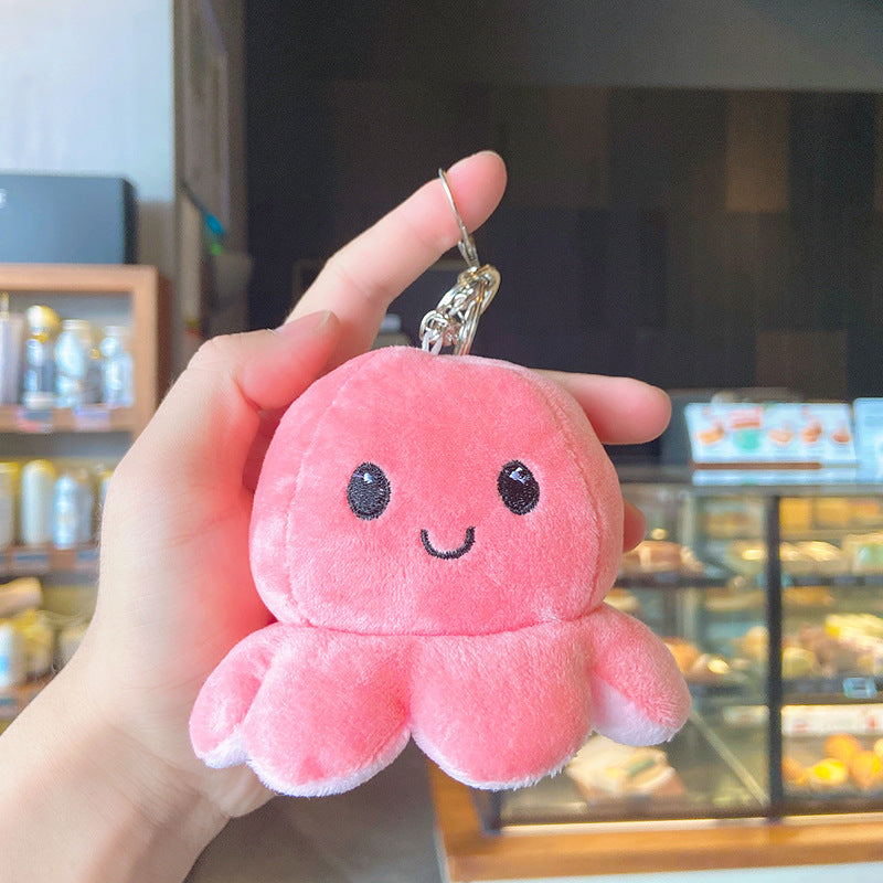 Reversible Octopus Plush Keychain