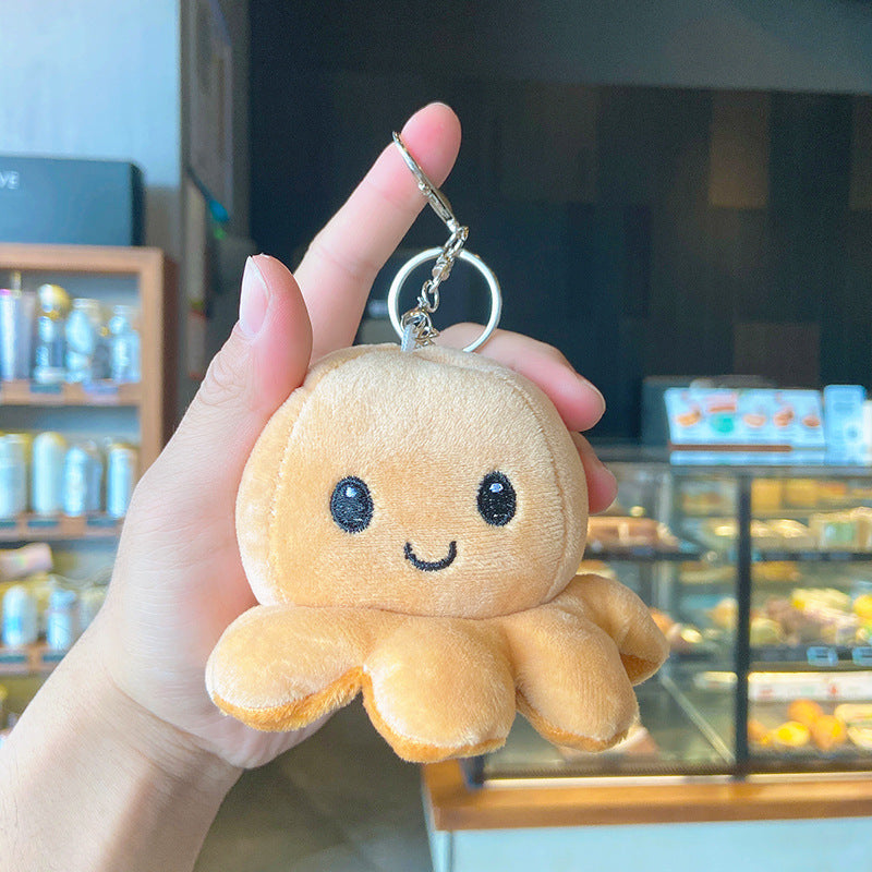 Reversible Octopus Plush Keychain
