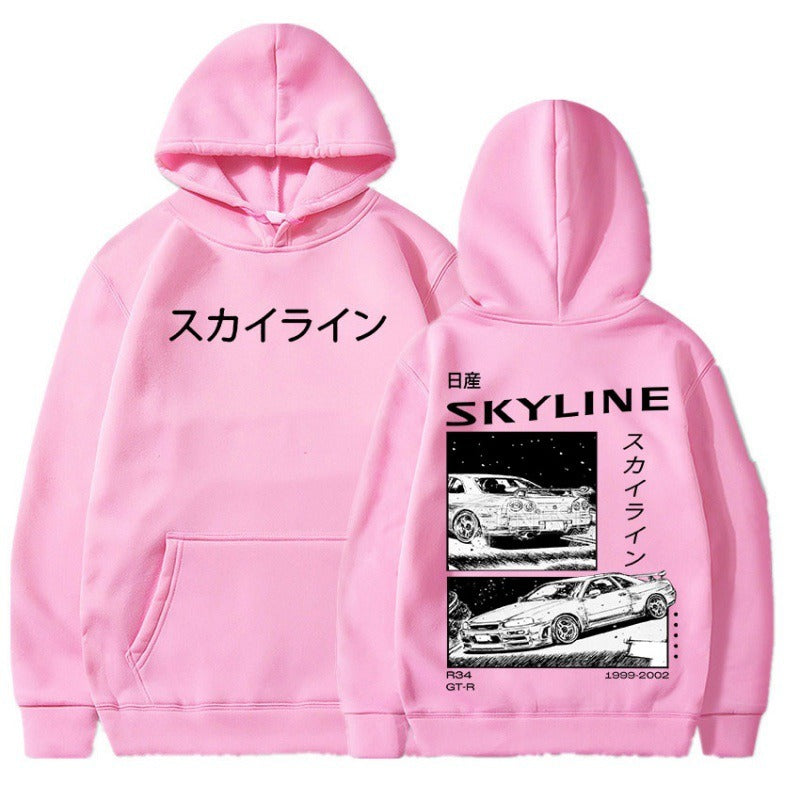 Initial D AE86 Drift Hoodie – Retro Anime Pullover Sweatshirt