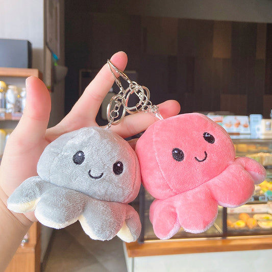 Reversible Octopus Plush Keychain