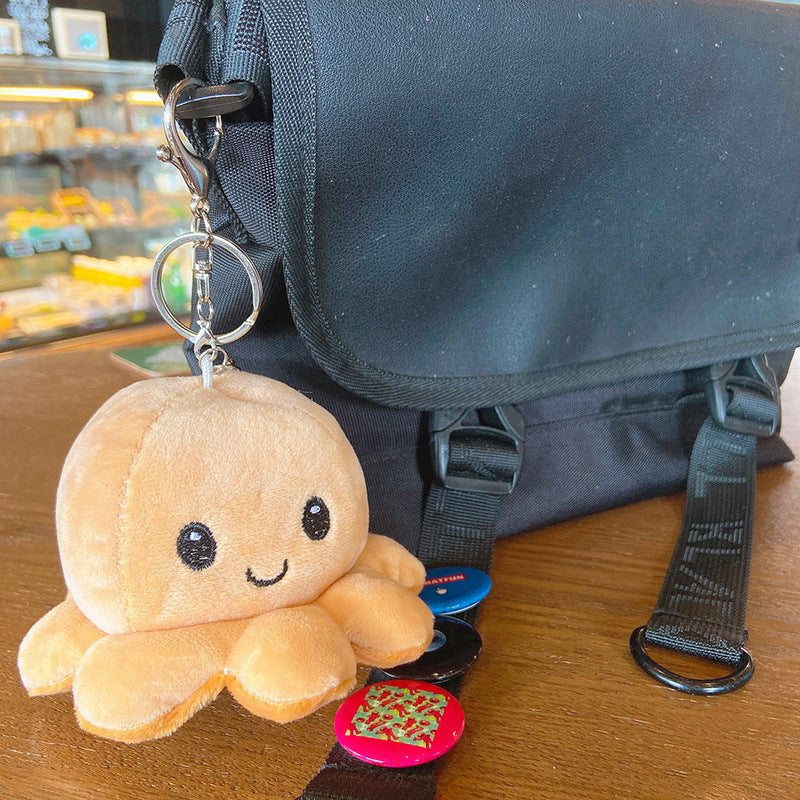Reversible Octopus Plush Keychain