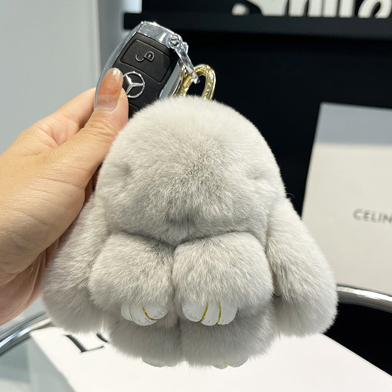 Mini Plush Bunny Keychain – Real Rex Fur