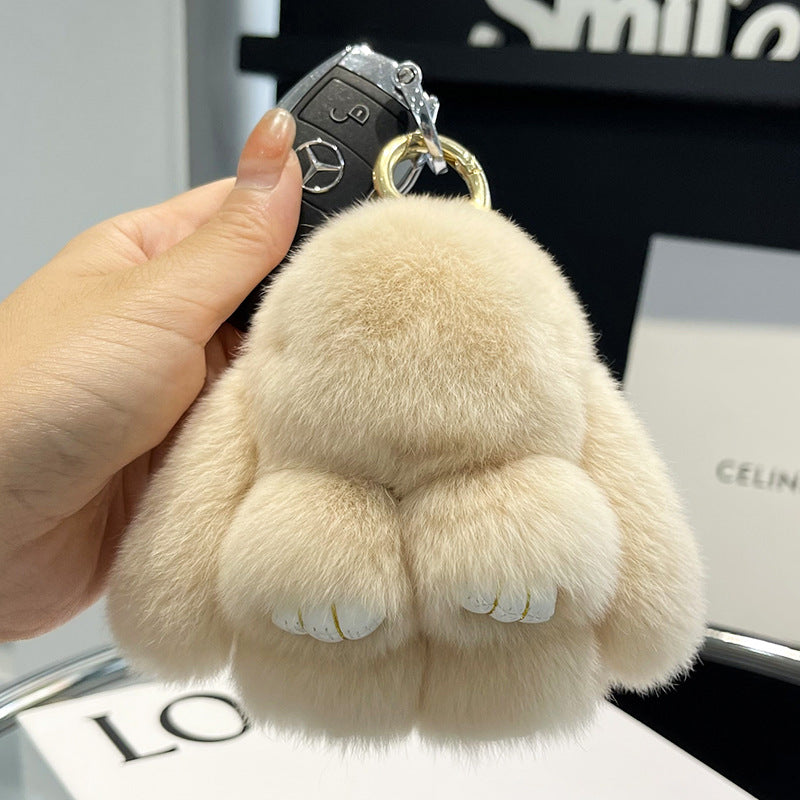 Mini Plush Bunny Keychain – Real Rex Fur