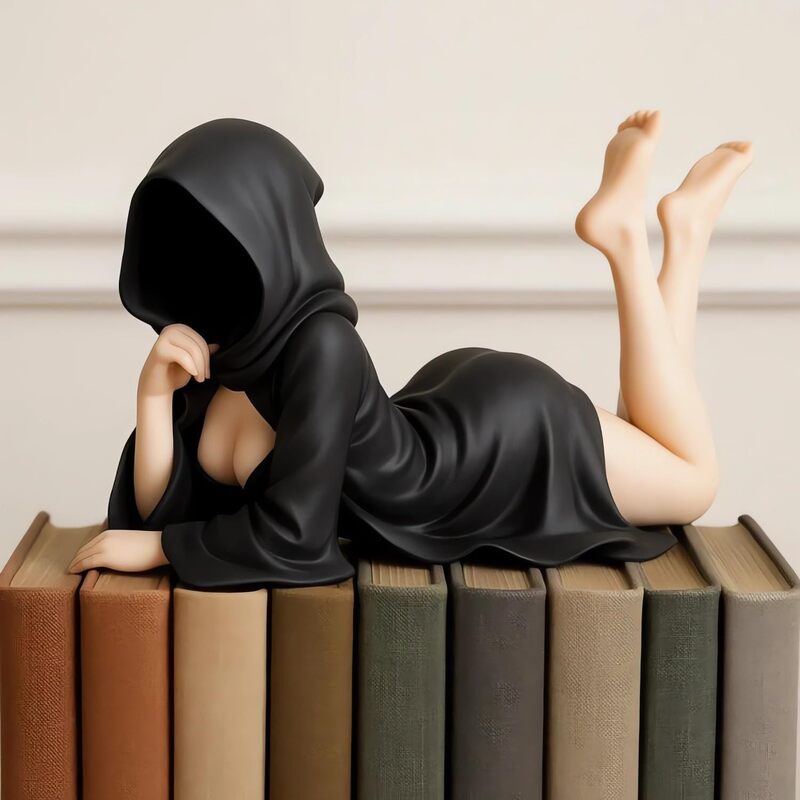 Halloween Gothic Queen Sitting Statue – Resin Figurine for Home or Office Decor