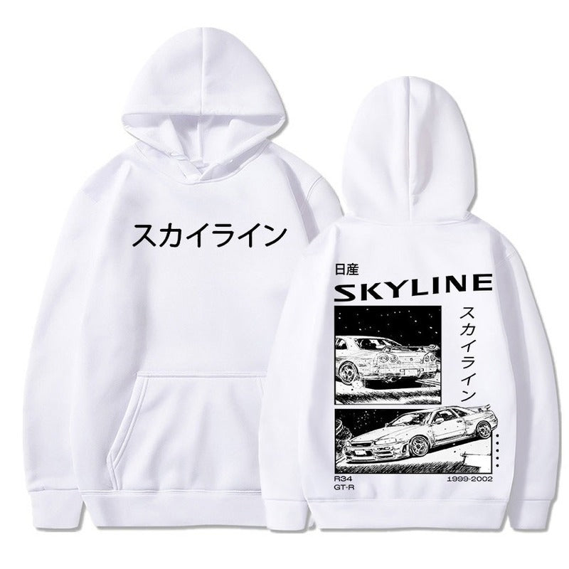 Initial D AE86 Drift Hoodie – Retro Anime Pullover Sweatshirt