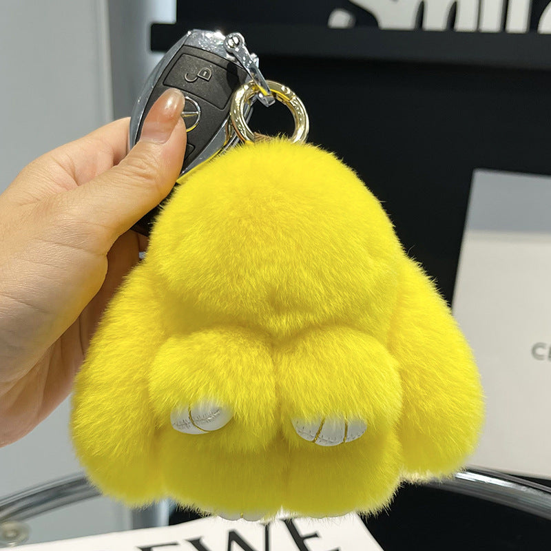 Mini Plush Bunny Keychain – Real Rex Fur
