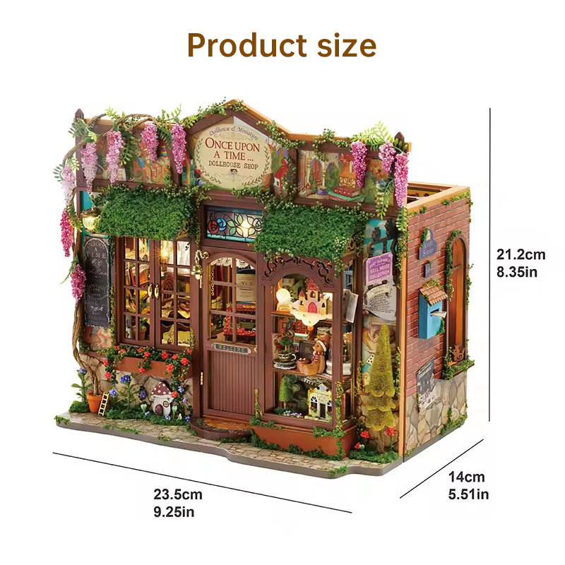 DIY Wooden Wonderhouse Book Nook – Miniature Bookend Puzzle Kit for Home Decor