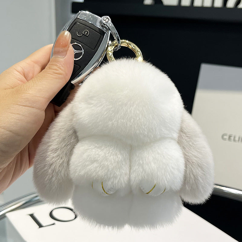 Mini Plush Bunny Keychain – Real Rex Fur