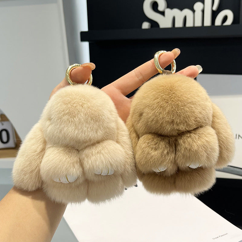 Mini Plush Bunny Keychain – Real Rex Fur