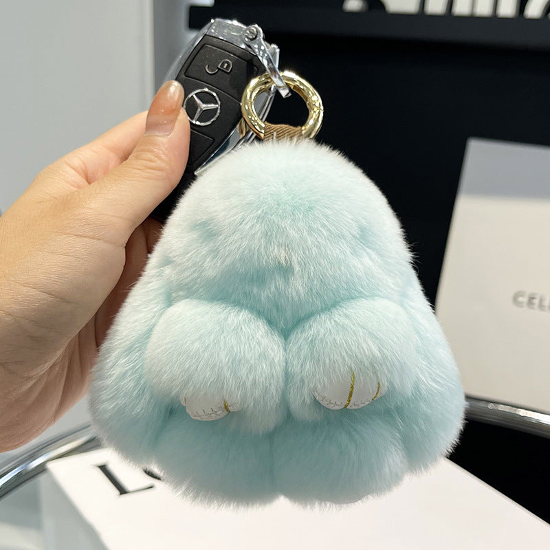 Mini Plush Bunny Keychain – Real Rex Fur