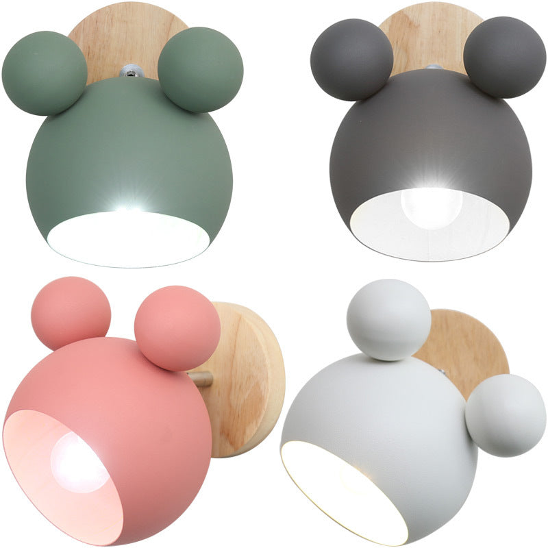 Nordic Macaron Wall Lamp – Cute Decorative Bedside Light