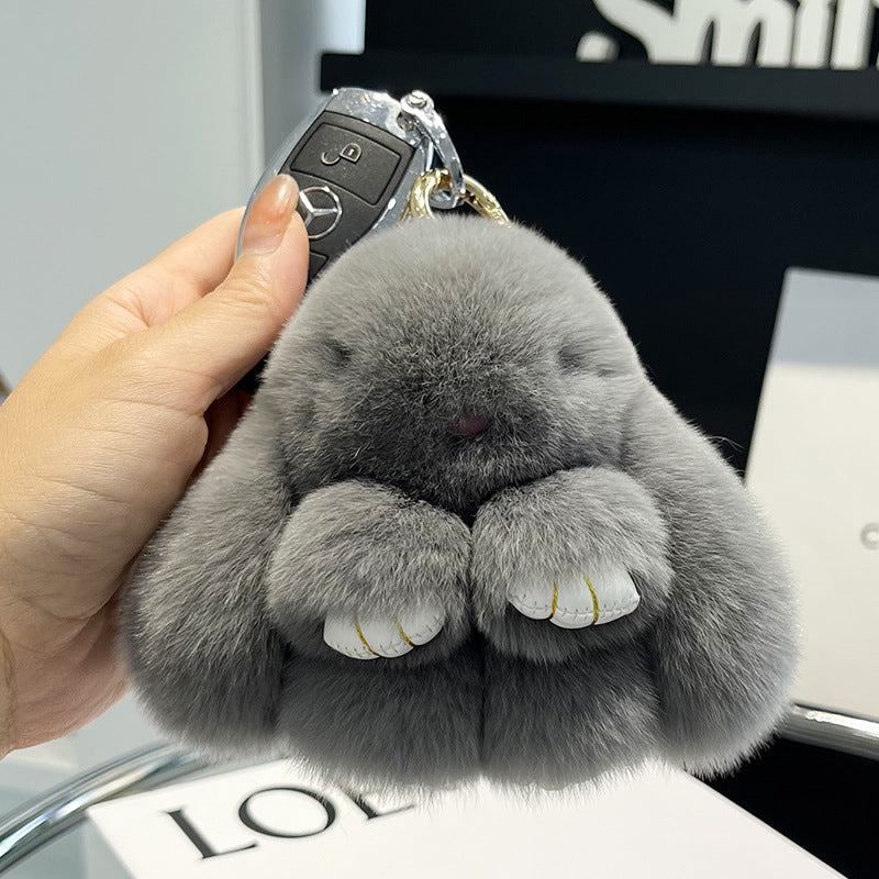 Mini Plush Bunny Keychain – Real Rex Fur