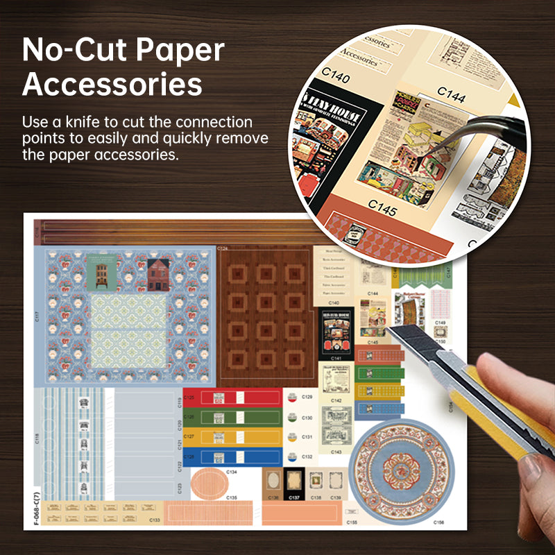 DIY Wooden Wonderhouse Book Nook – Miniature Bookend Puzzle Kit for Home Decor