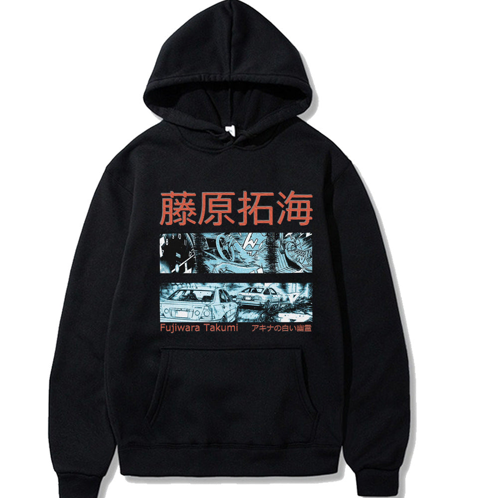 Fujiwara Takumi Street Racing Hoodie – Harajuku Style Printed Sweatshirt