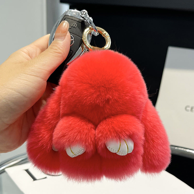 Mini Plush Bunny Keychain – Real Rex Fur