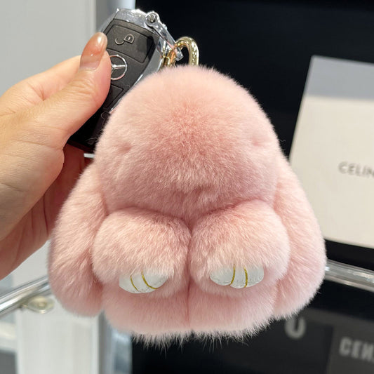Mini Plush Bunny Keychain – Real Rex Fur