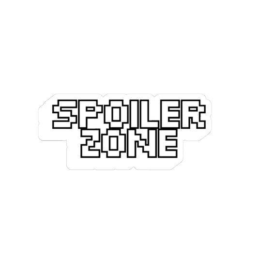 Spoiler Zone Sticker
