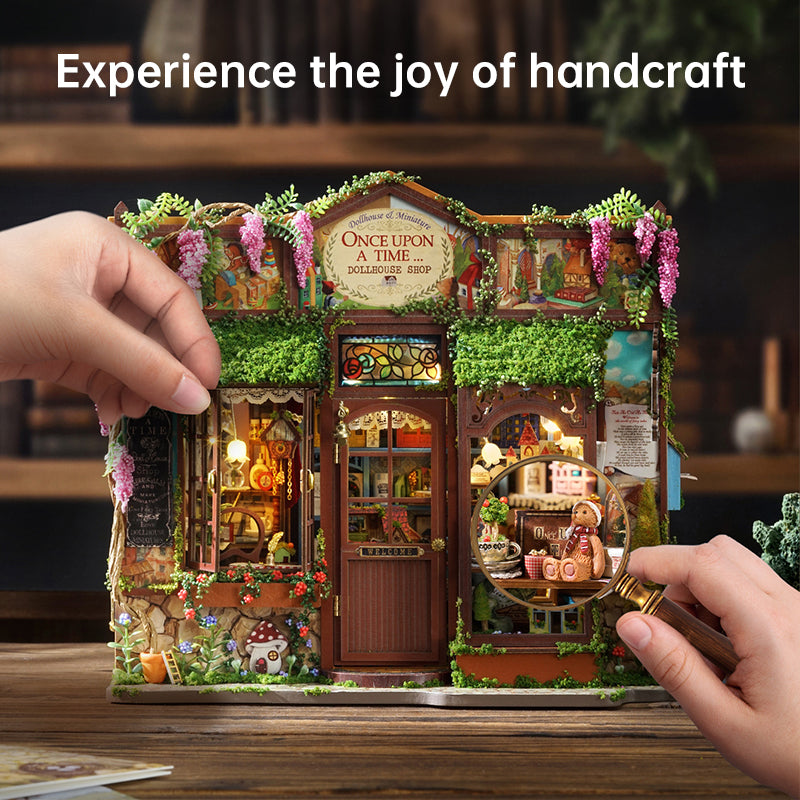 DIY Wooden Wonderhouse Book Nook – Miniature Bookend Puzzle Kit for Home Decor