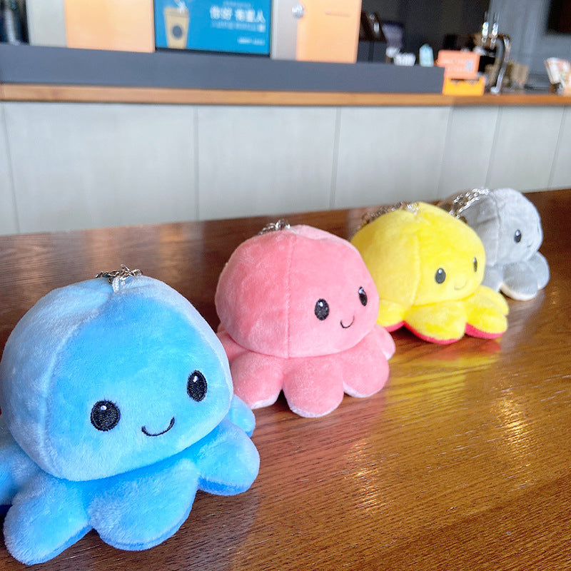Reversible Octopus Plush Keychain