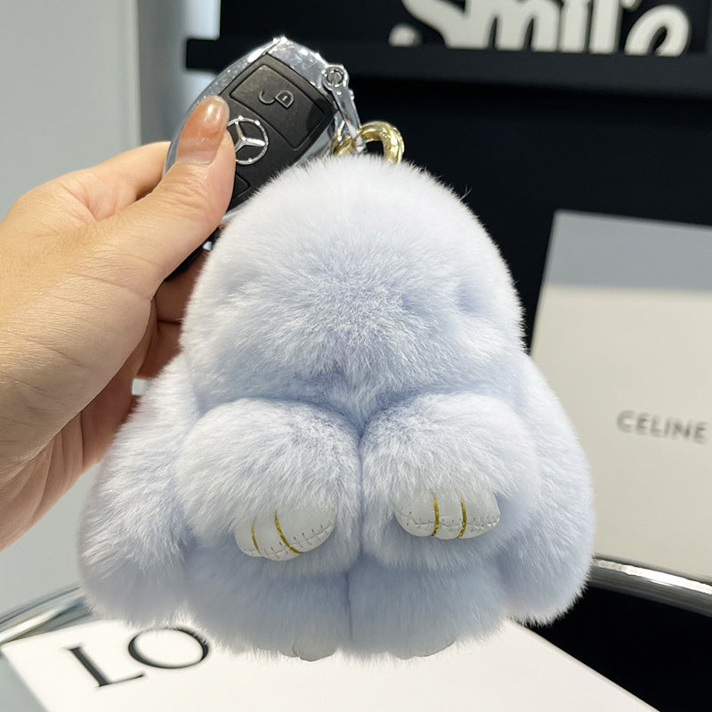 Mini Plush Bunny Keychain – Real Rex Fur
