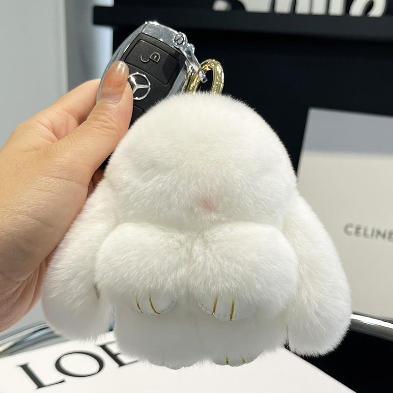 Mini Plush Bunny Keychain – Real Rex Fur