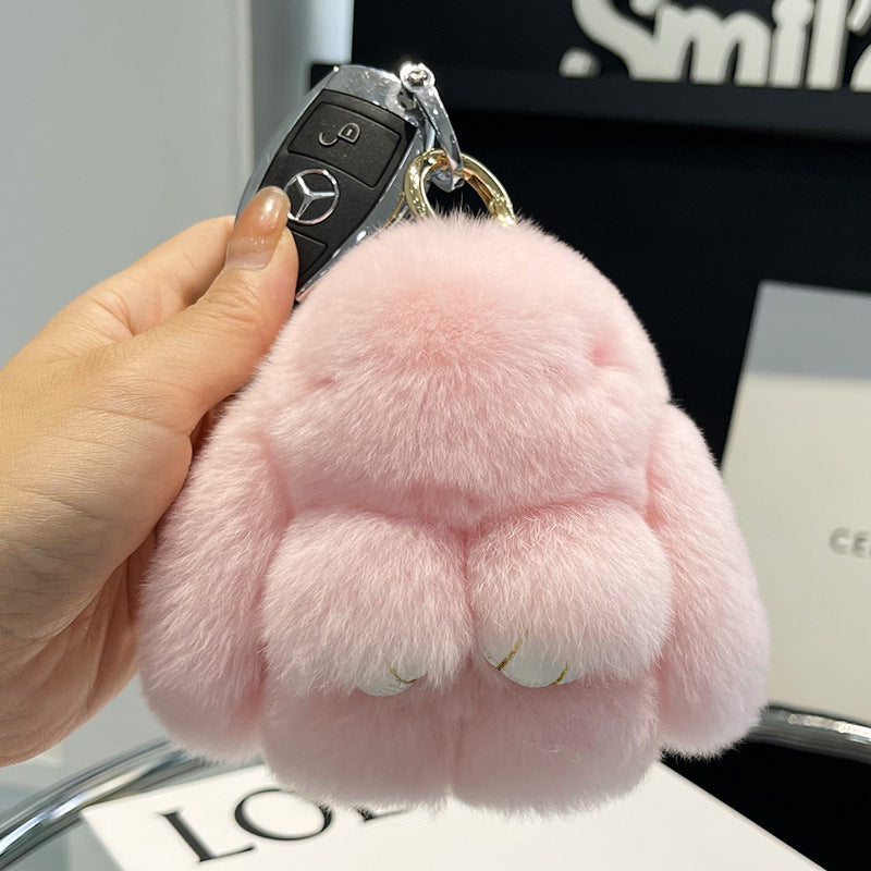 Mini Plush Bunny Keychain – Real Rex Fur