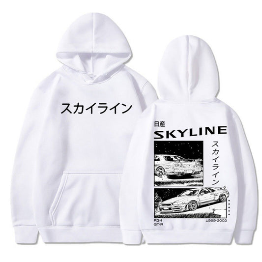 Initial D AE86 Drift Hoodie – Retro Anime Pullover Sweatshirt