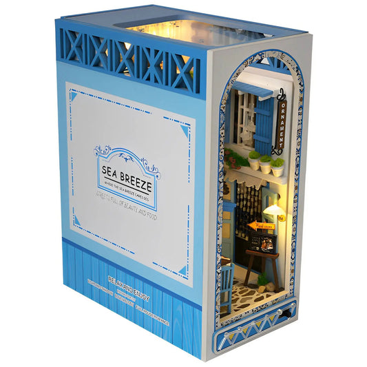 DIY Book Nook Kit – 3D Wooden Puzzle Bookshelf Insert with Warm Light