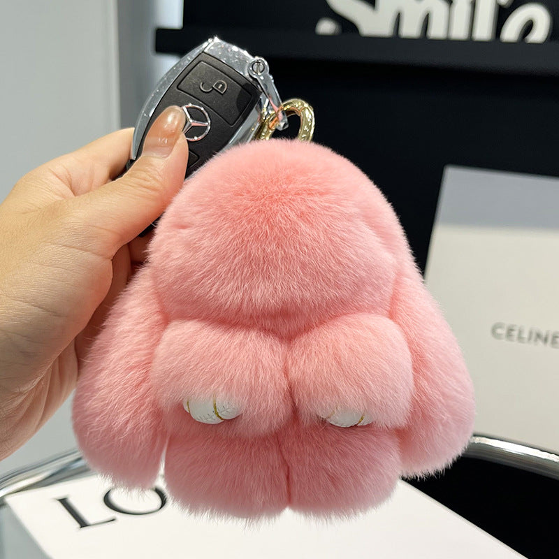 Mini Plush Bunny Keychain – Real Rex Fur