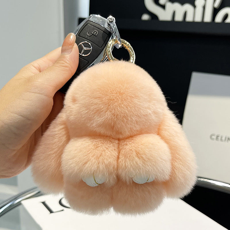 Mini Plush Bunny Keychain – Real Rex Fur