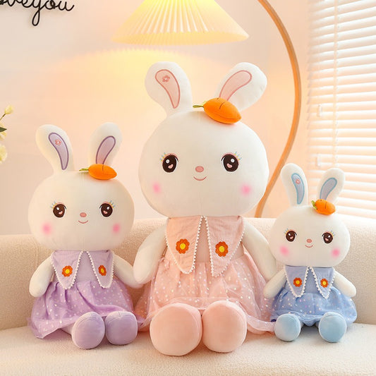 Sweetheart Rabbit Plush Pillow – Super Soft Stuffed Animal Doll