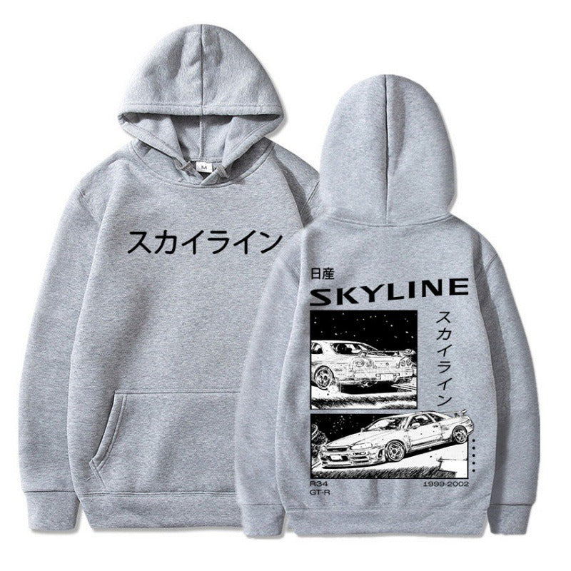 Initial D AE86 Drift Hoodie – Retro Anime Pullover Sweatshirt