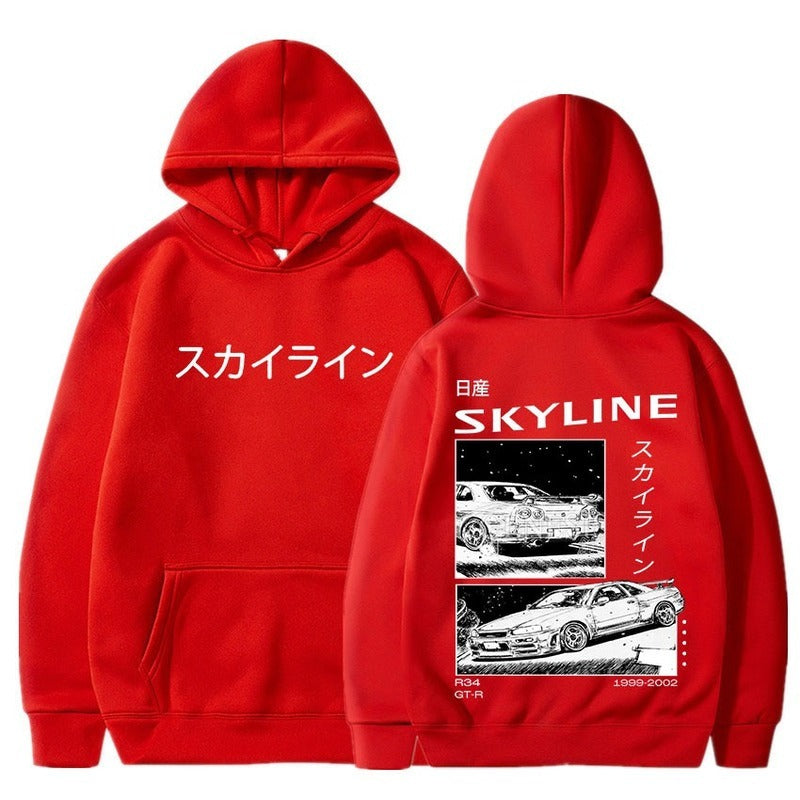 Initial D AE86 Drift Hoodie – Retro Anime Pullover Sweatshirt