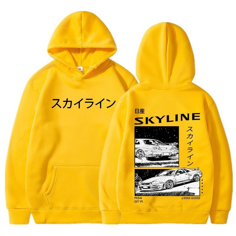 Initial D AE86 Drift Hoodie – Retro Anime Pullover Sweatshirt