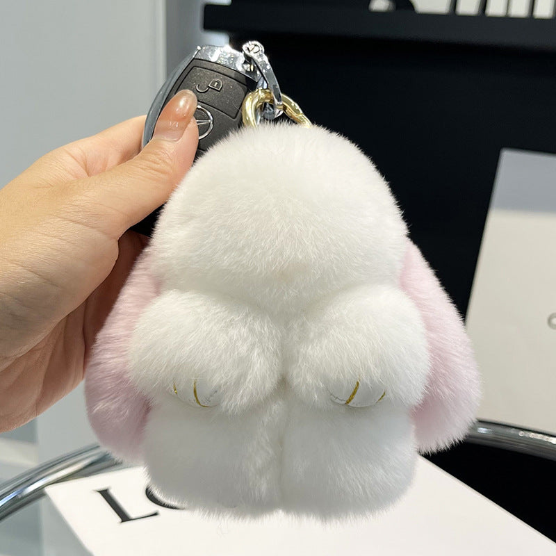 Mini Plush Bunny Keychain – Real Rex Fur
