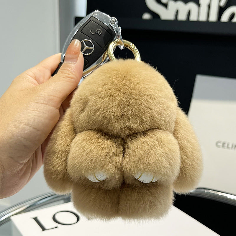 Mini Plush Bunny Keychain – Real Rex Fur