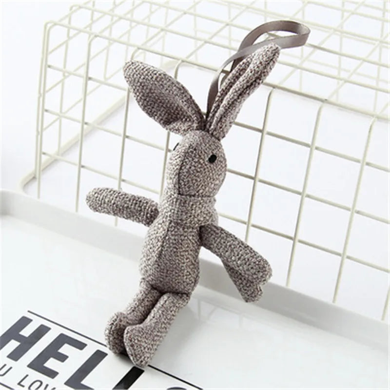 Cute Dressed Bunny Plush Keychain – Soft Rabbit