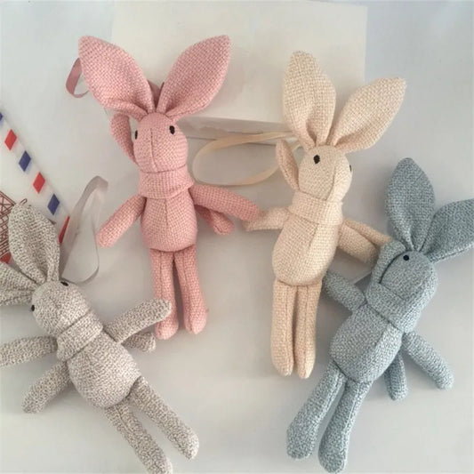 Cute Dressed Bunny Plush Keychain – Soft Rabbit