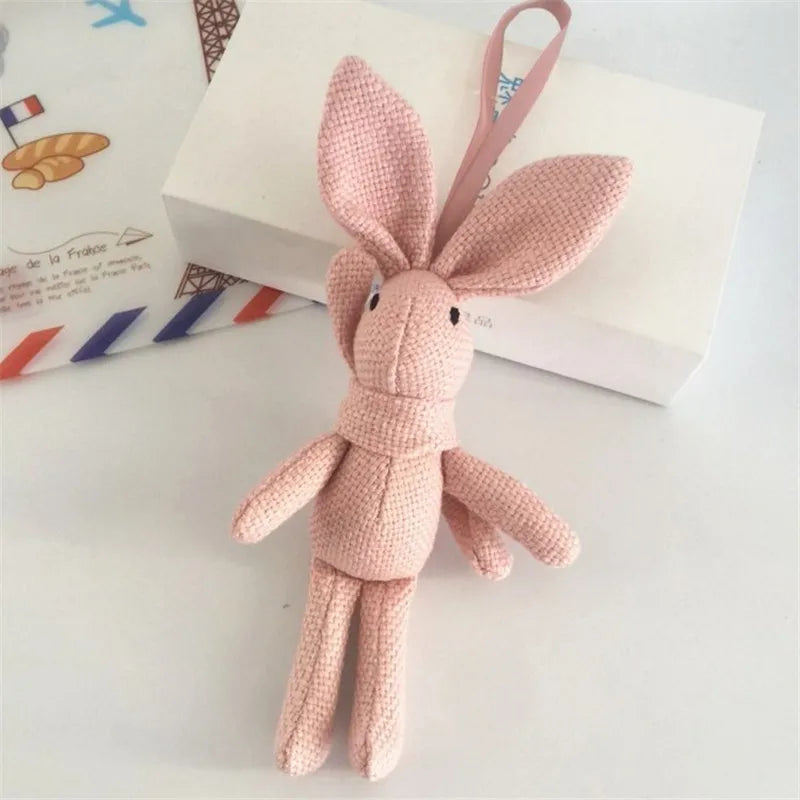 Cute Dressed Bunny Plush Keychain – Soft Rabbit